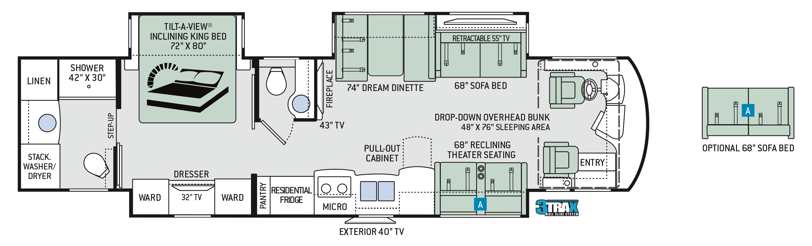 2019 Thor Aria 3901 Floor Plan