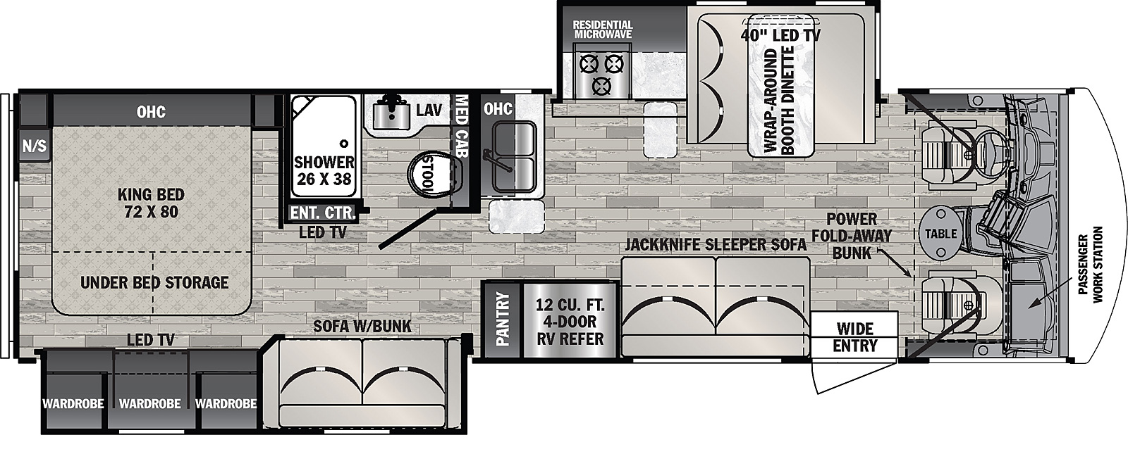 2021 Forest River FR3 32DS Floor Plan