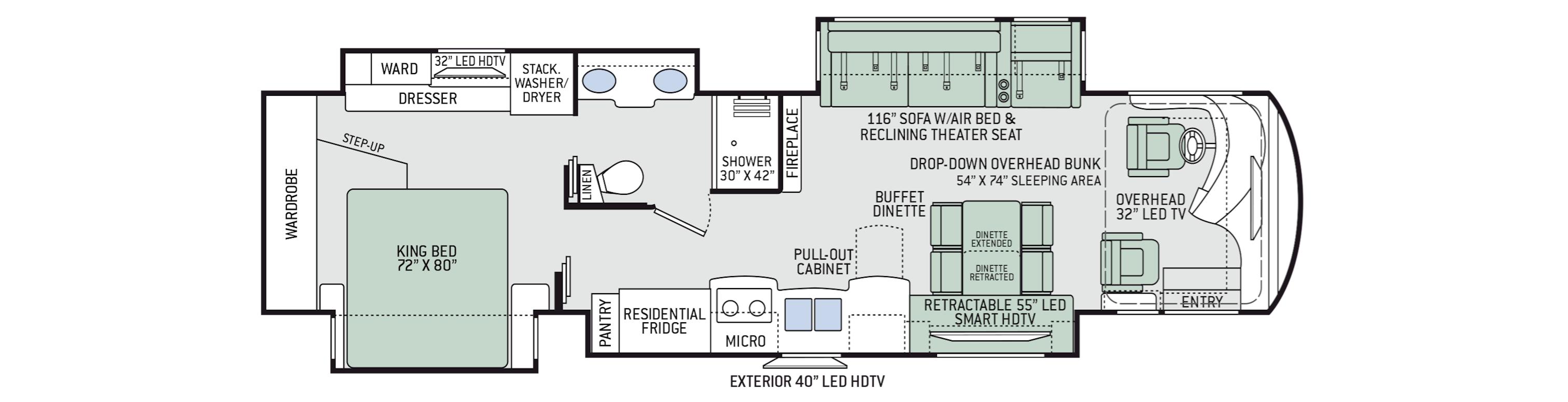 2018 Thor Tuscany 38SQ Floor Plan