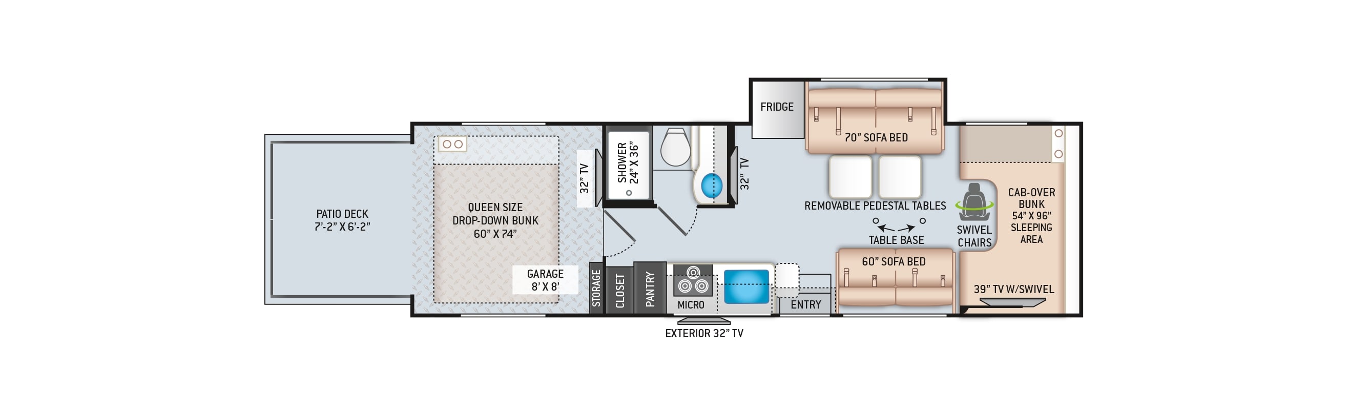 2021 Thor Outlaw 29J Floor Plan