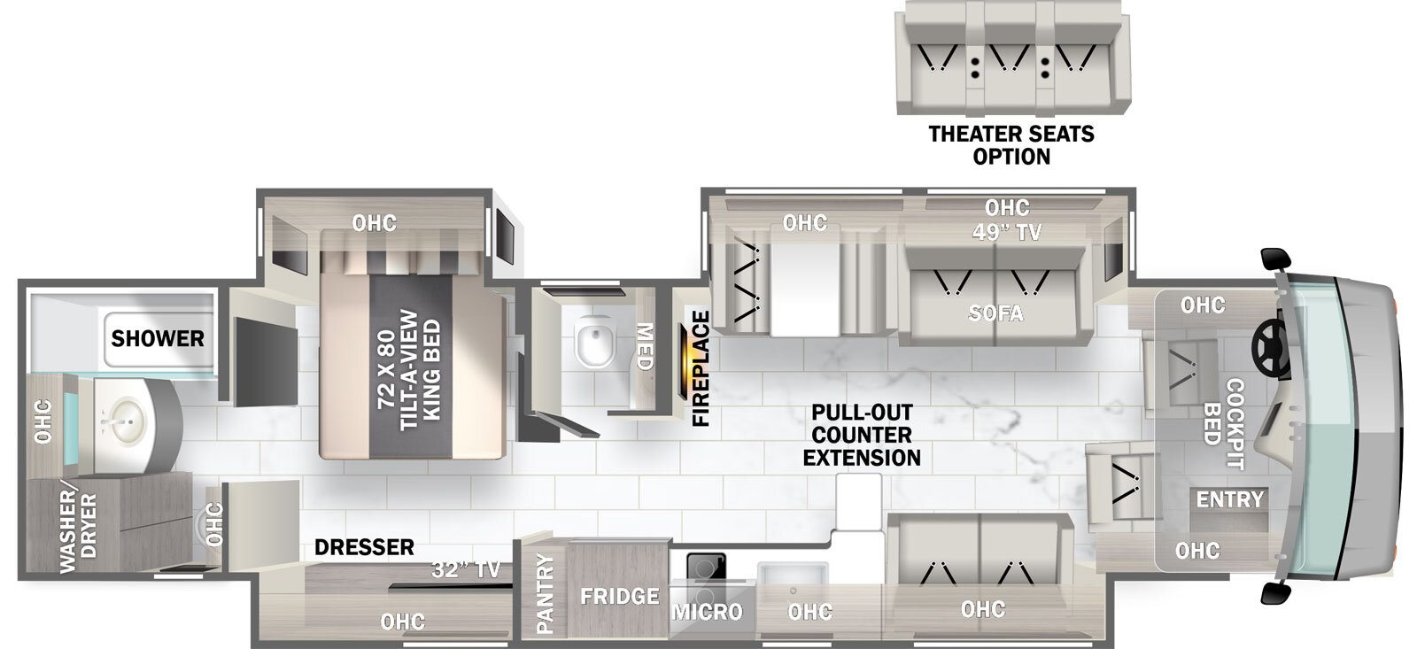 2023 Forest River Berkshire 39A Floor Plan