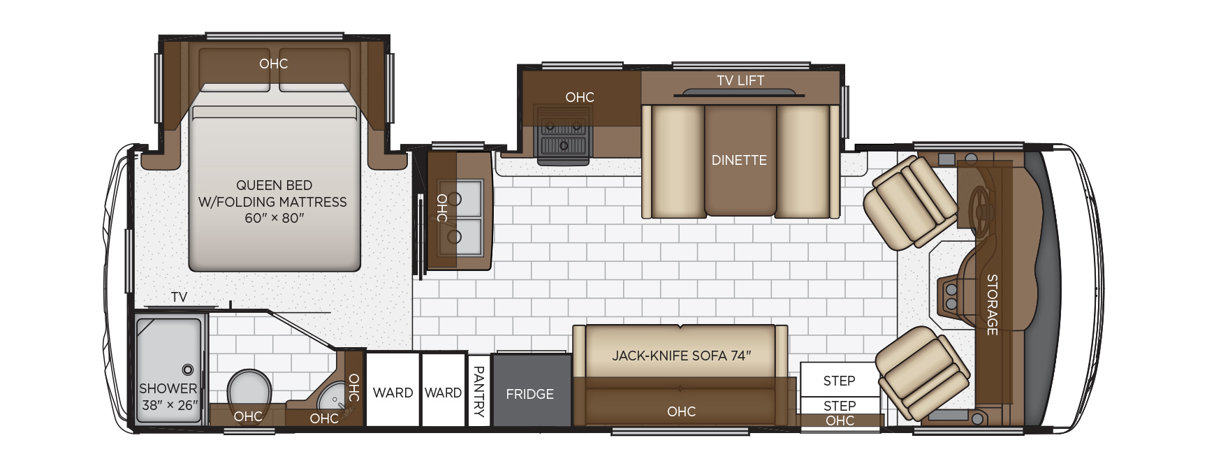 2021 Newmar Bay Star Sport 2813 Floor Plan