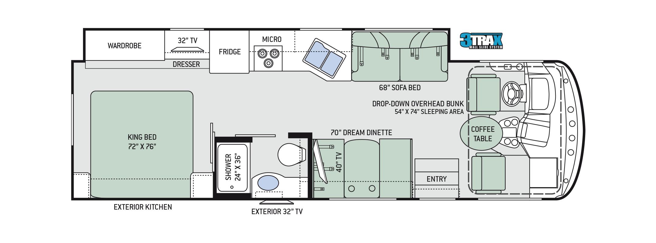 2019 Thor Windsport 29M Floor Plan