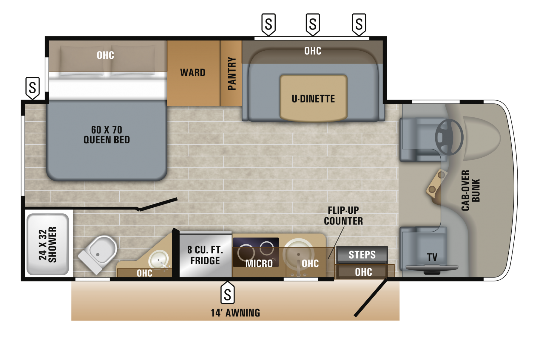 2019 Jayco Melbourne 24L Floor Plan