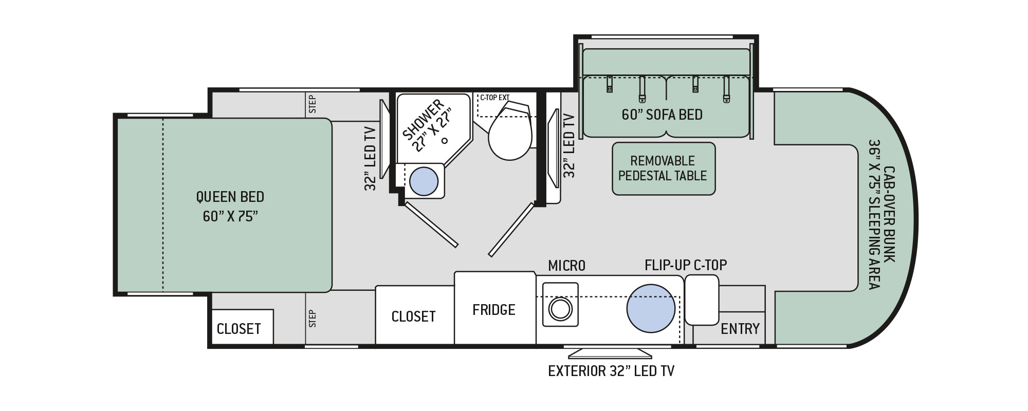 2018 Thor Citation 24SR Floor Plan