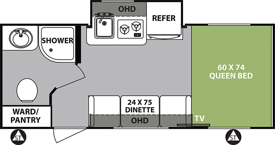 2018 Forest River R-Pod 180 Floor Plan