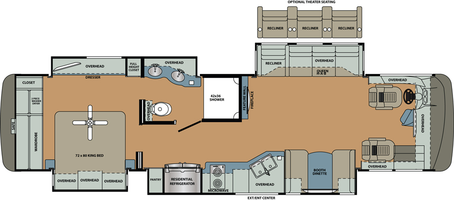 2018 Forest River Berkshire XL 37A Floor Plan