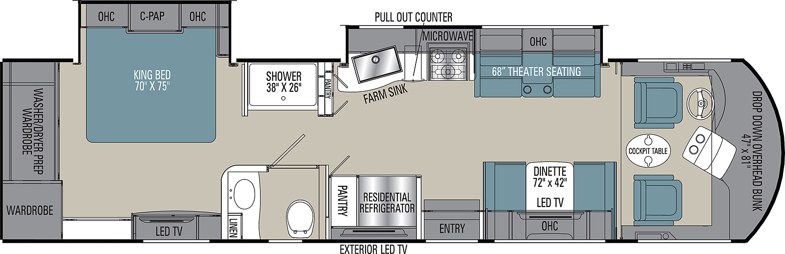 2021 Coachmen Sportscoach SRS 339DS Floor Plan