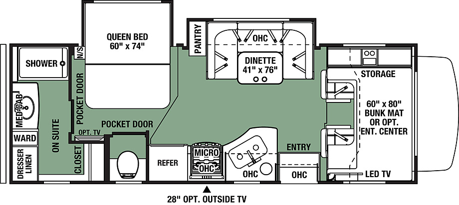 2018 Forest River Forester 2421MS Floor Plan