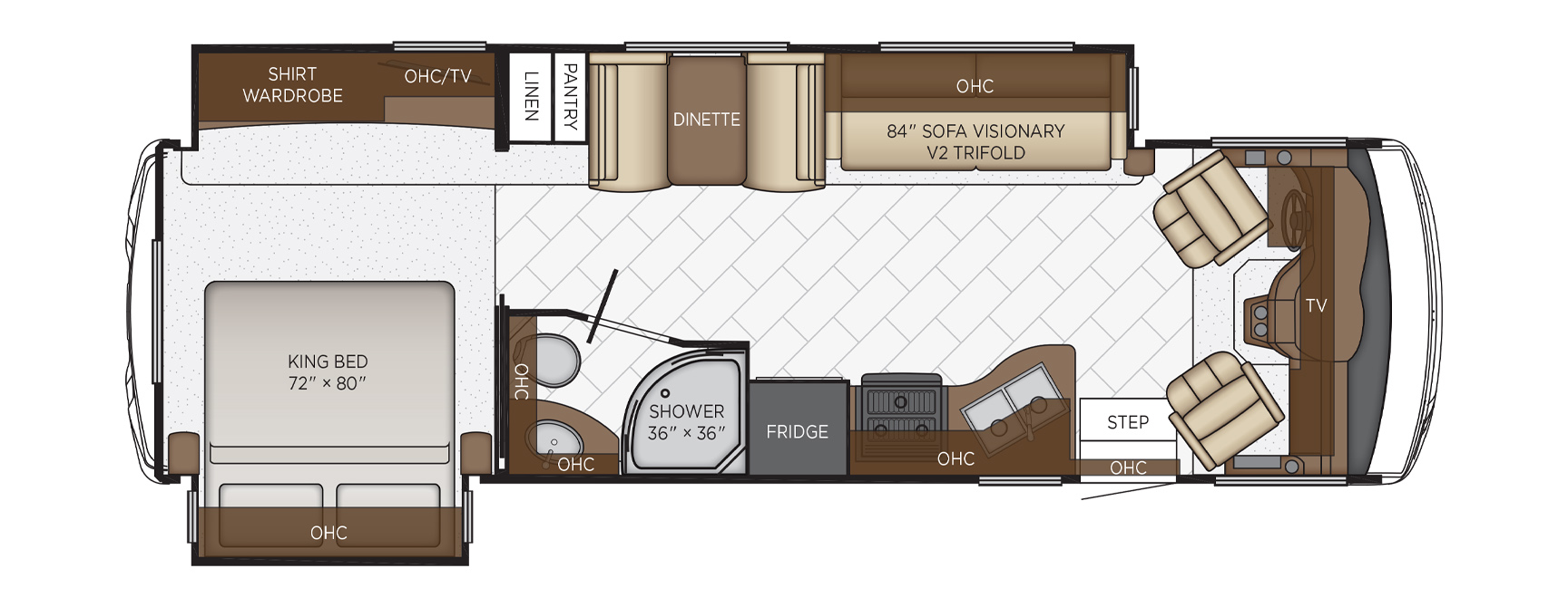 2021 Newmar Bay Star 3124 Floor Plan