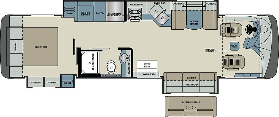 2018 Forest River Legacy 34A Floor Plan