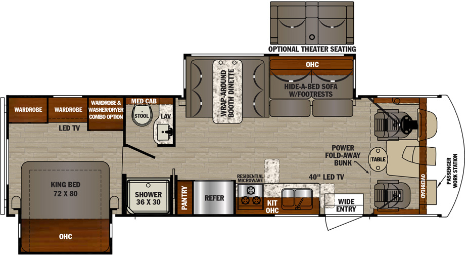 2019 Forest River FR3 30DS Floor Plan