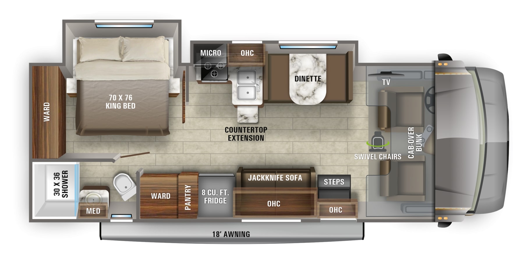 2021 Jayco Greyhawk 27U Floor Plan