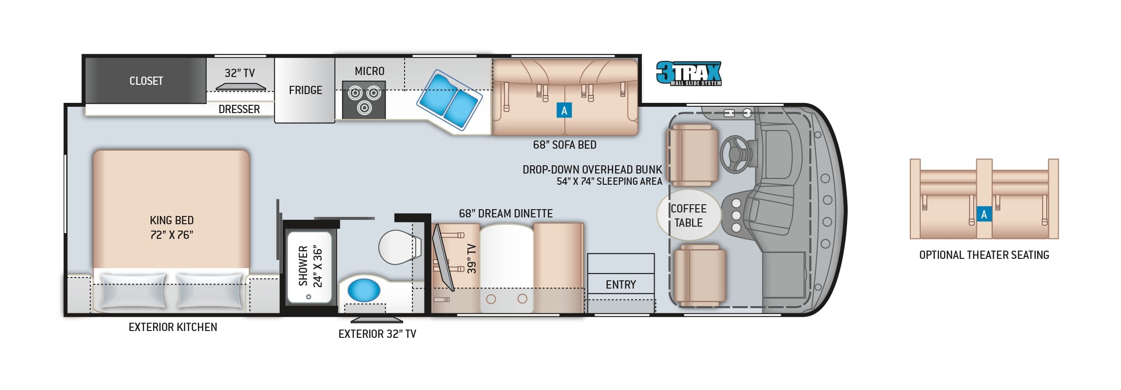 2022 Thor Windsport 29M Floor Plan