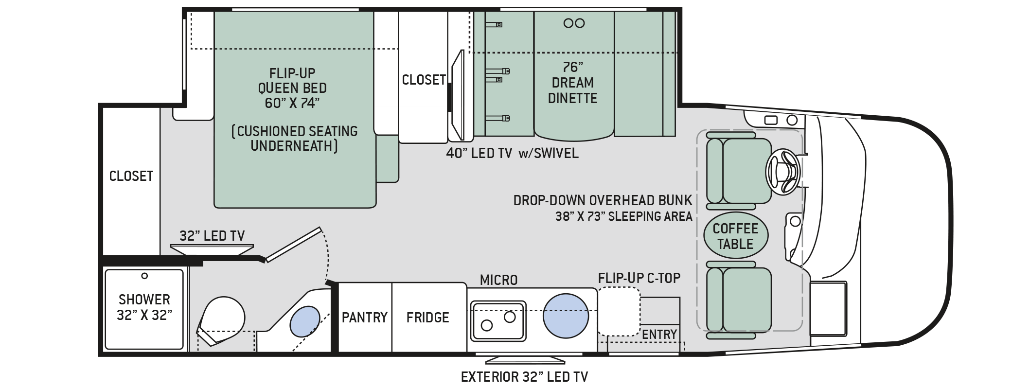 2018 Thor Vegas 25.6 Floor Plan