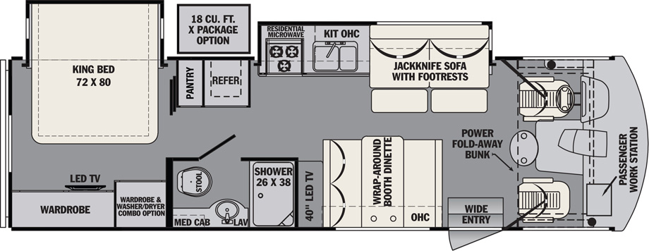 2018 Forest River FR3 29DS Floor Plan