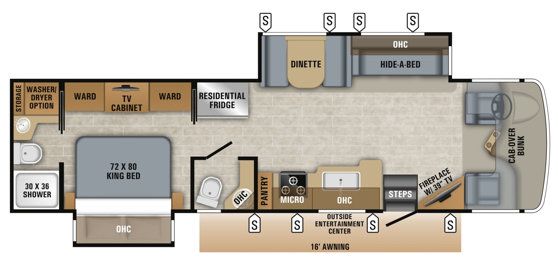 2019 Jayco Seneca 37RB Floor Plan