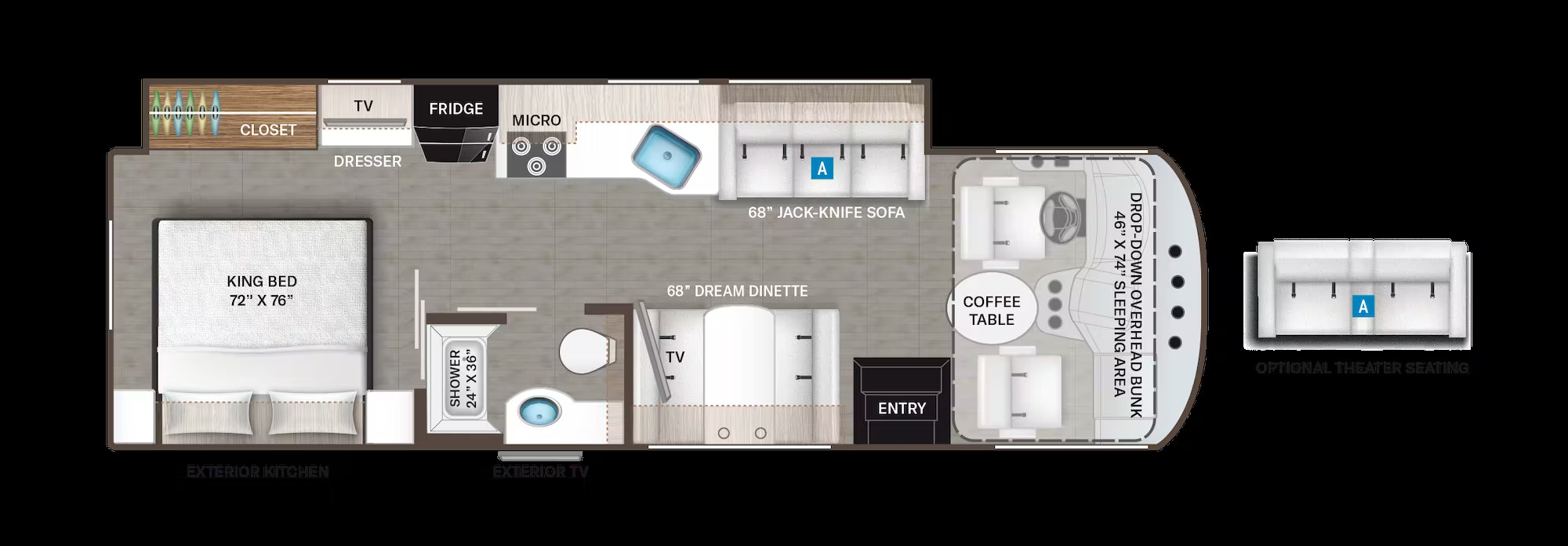 2023 Thor Windsport 29M Floor Plan