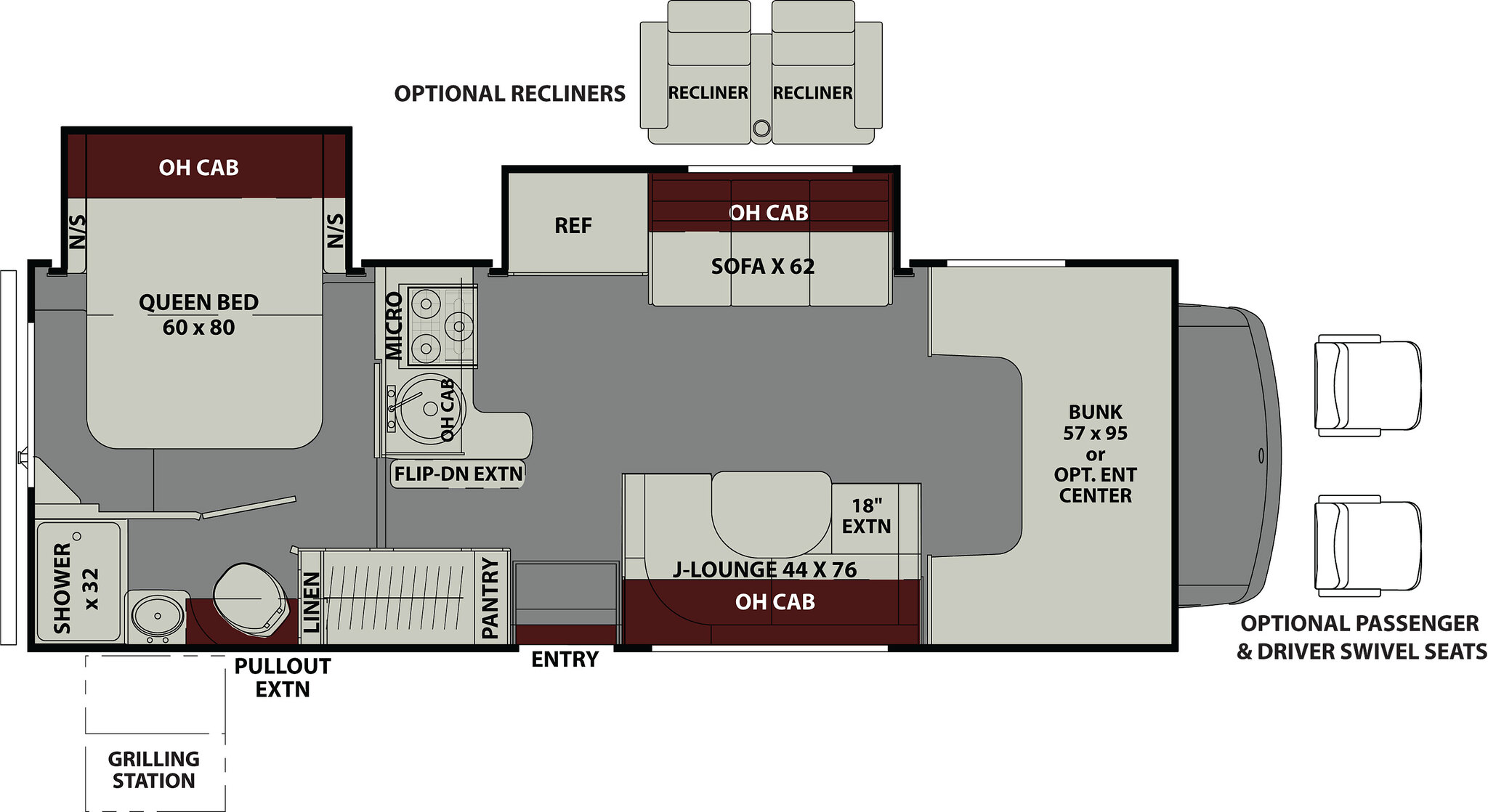 2018 Coachmen Leprechaun 260DS Floor Plan