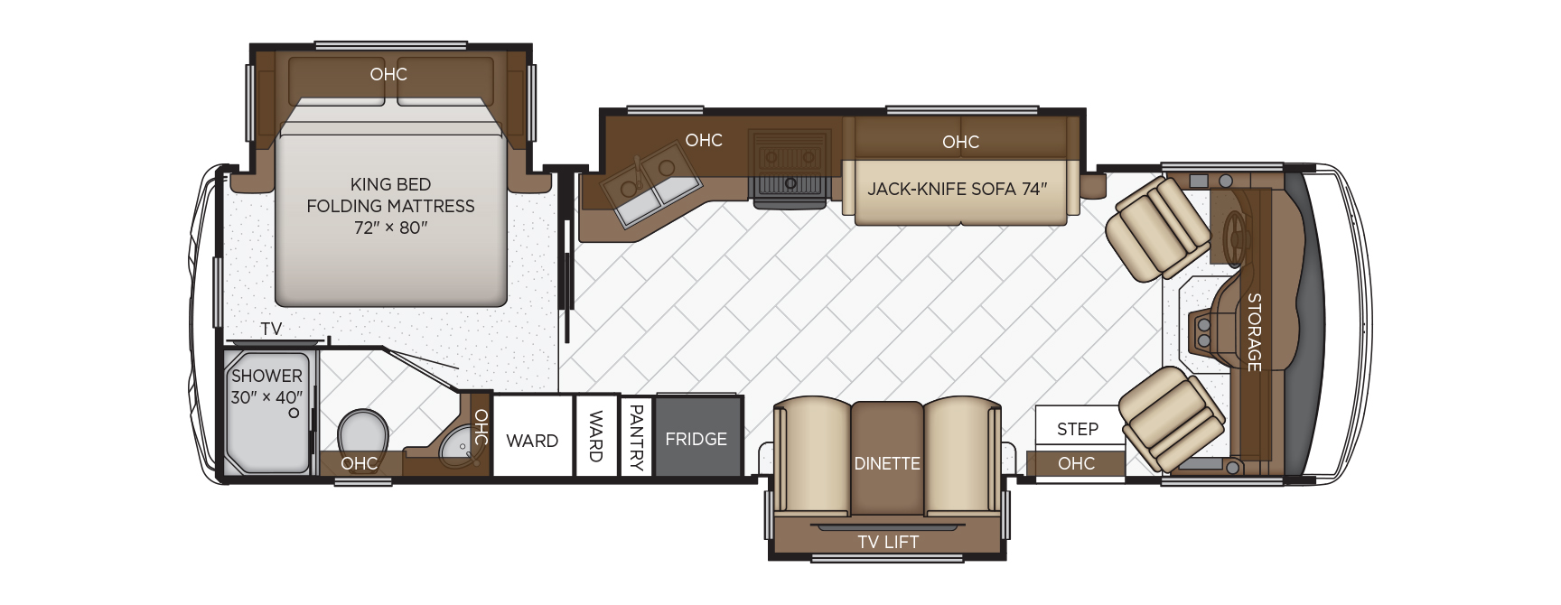 2020 Newmar Bay Star 3005 Floor Plan