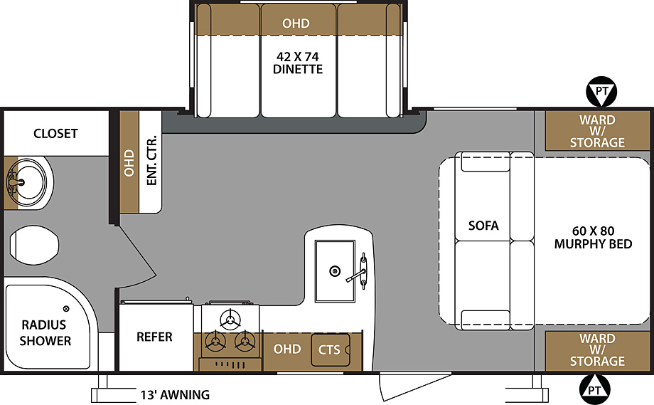 2019 Forest River Surveyor Legend 200MBLE Floor Plan