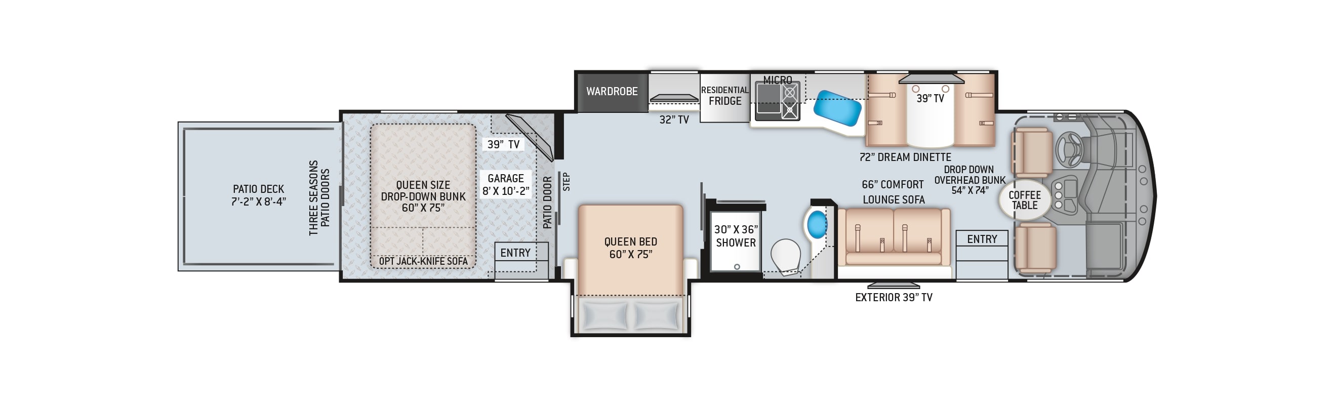 2021 Thor Outlaw 38MB Floor Plan