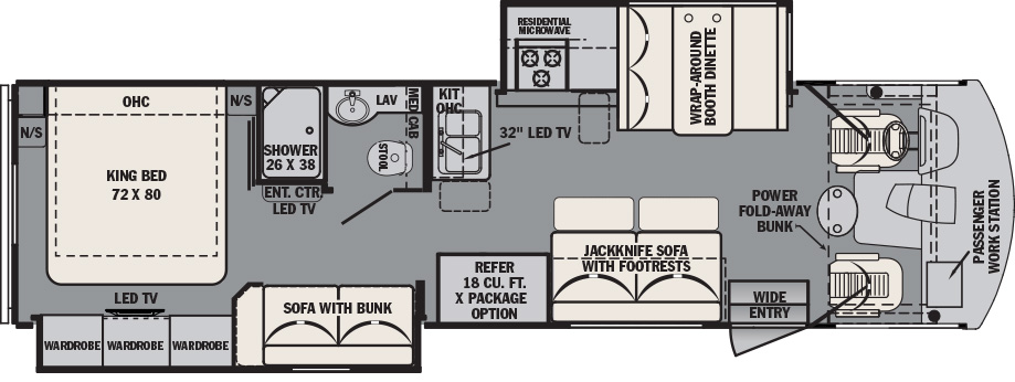 2018 Forest River FR3 32DS Floor Plan