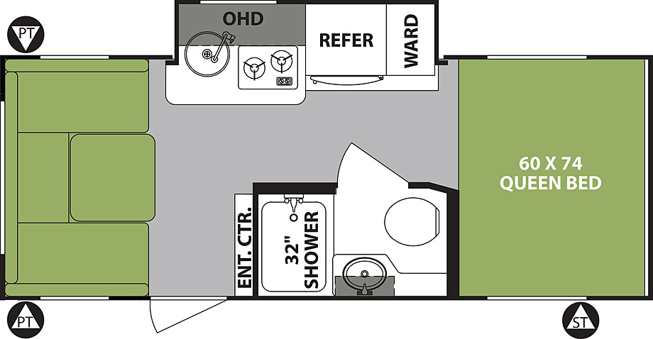 2019 Forest River R-Pod 190 Floor Plan