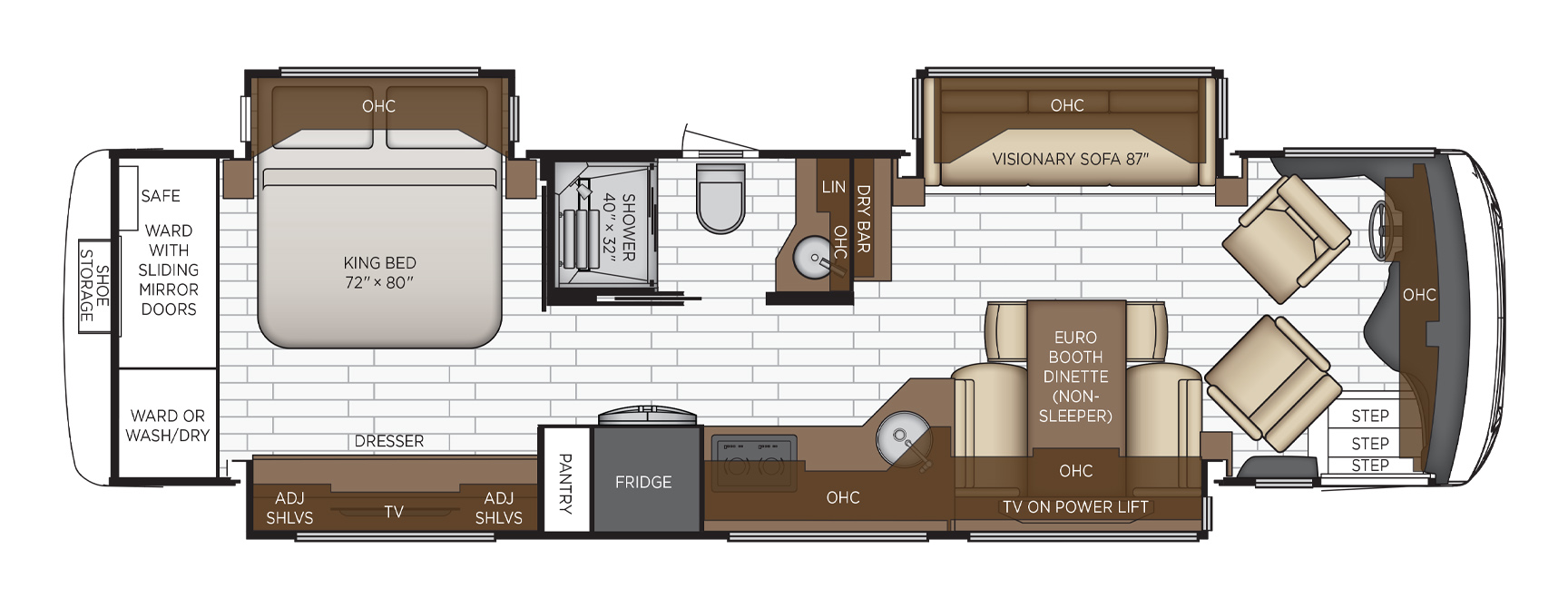 2022 Newmar New Aire 3543 Floor Plan