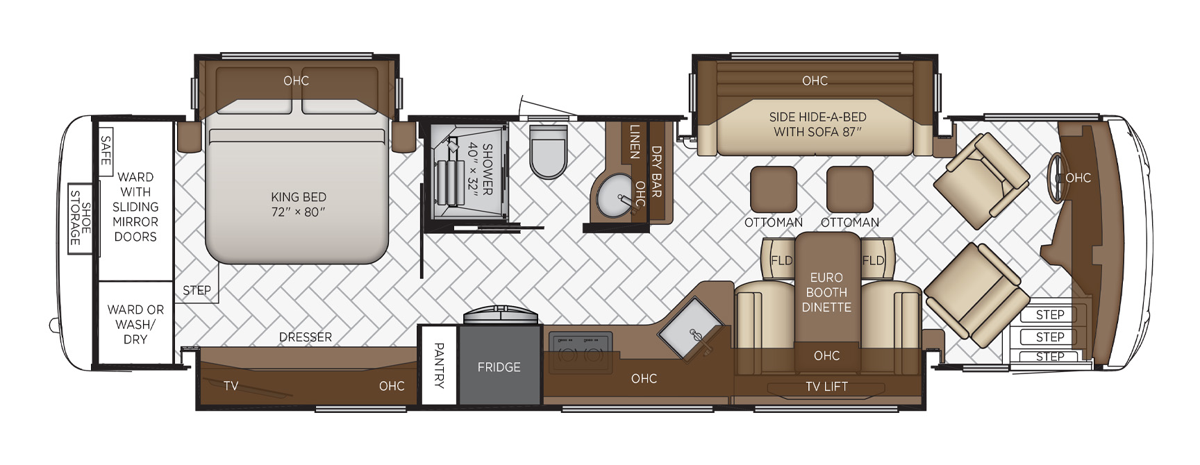 2021 Newmar New Aire 3543 Floor Plan