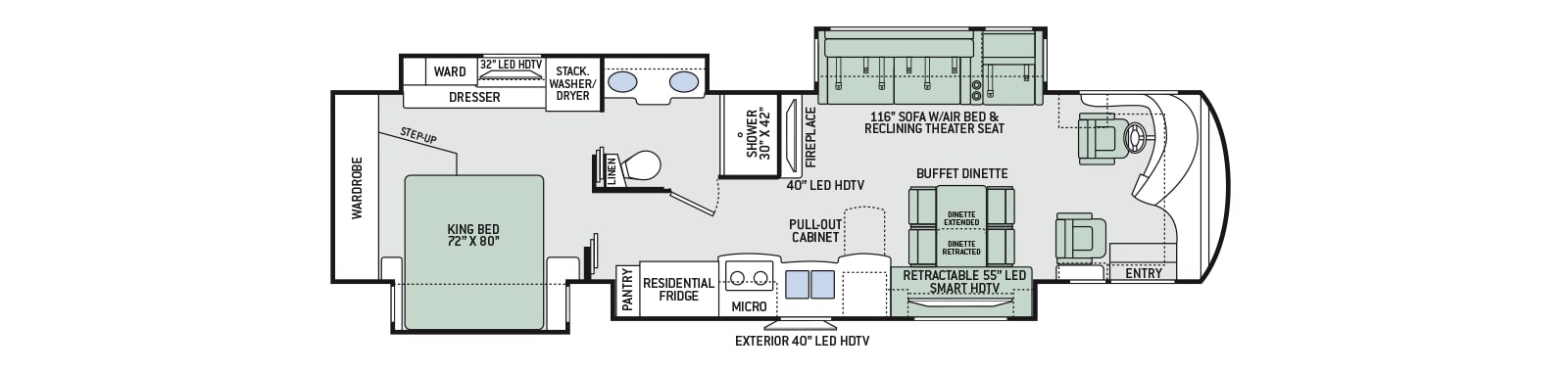 2017 Thor Tuscany 38SQ Floor Plan