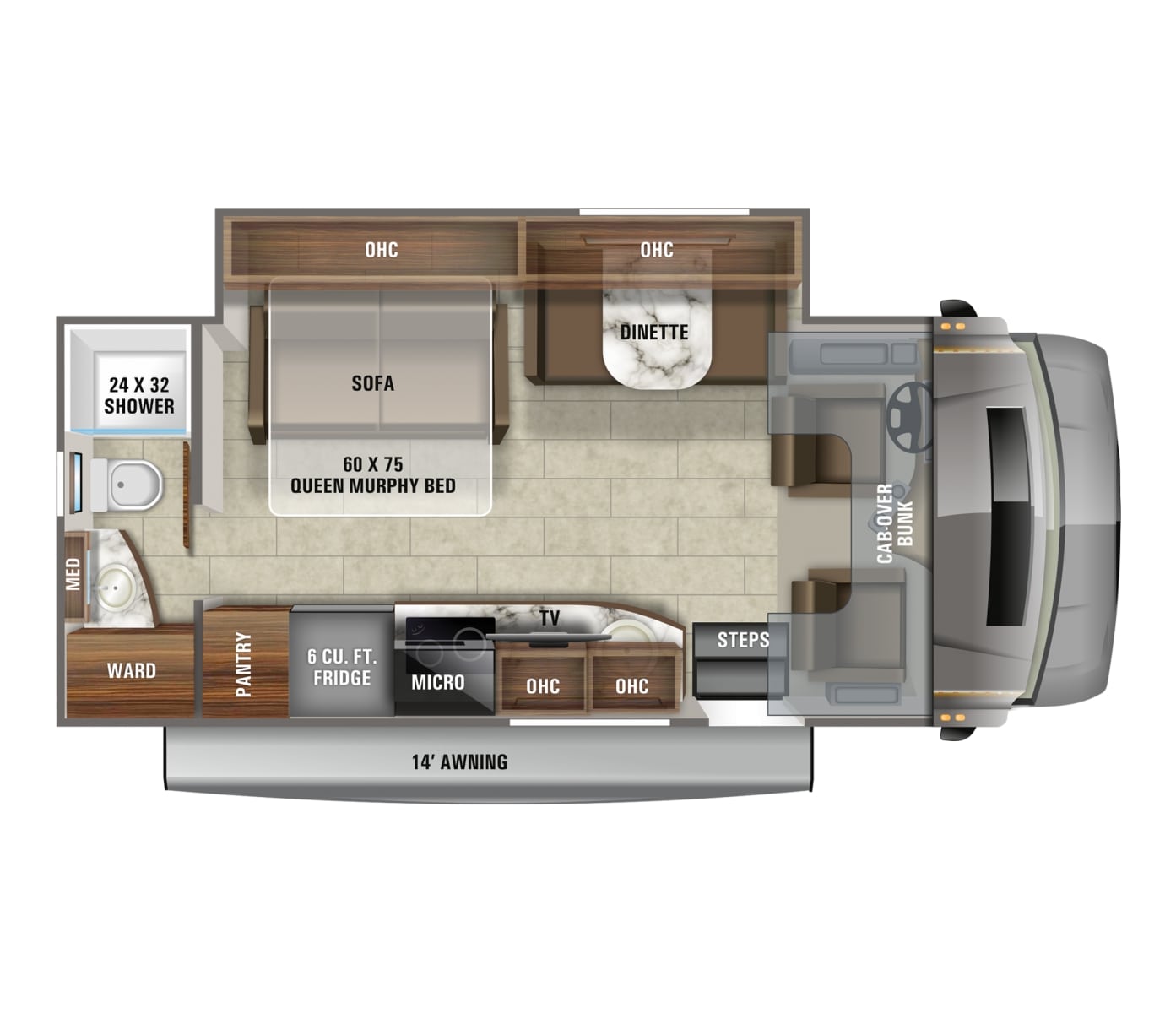 2021 Jayco Melbourne Prestige 24RP Floor Plan