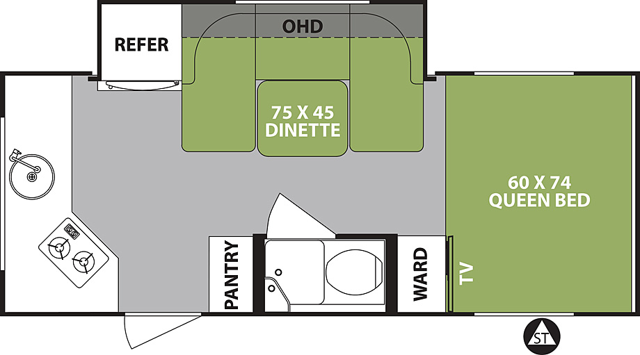 2019 Forest River R-Pod 179 Floor Plan