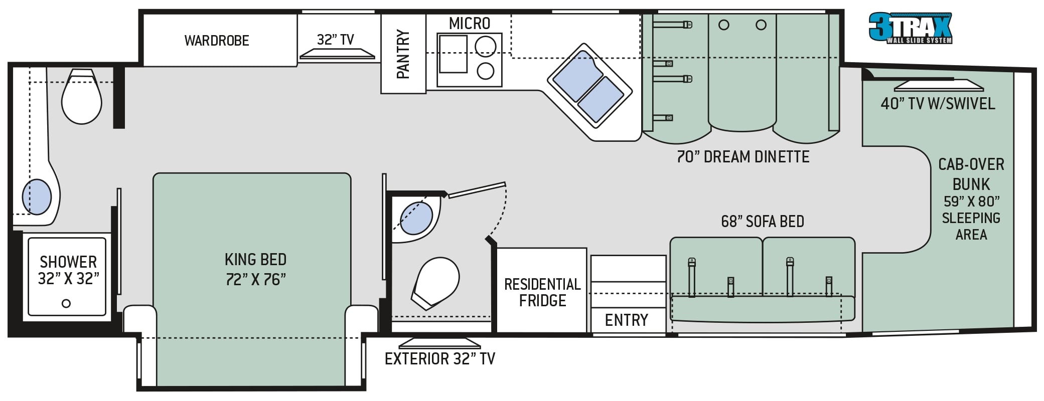 2019 Thor Omni BH35 Floor Plan