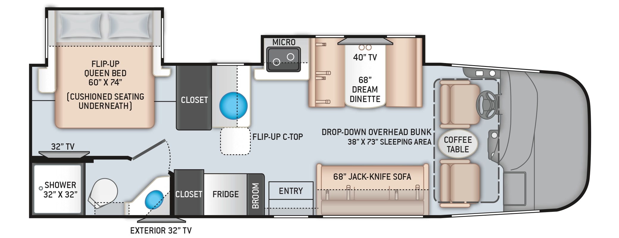 2020 Thor Vegas 27.7 Floor Plan