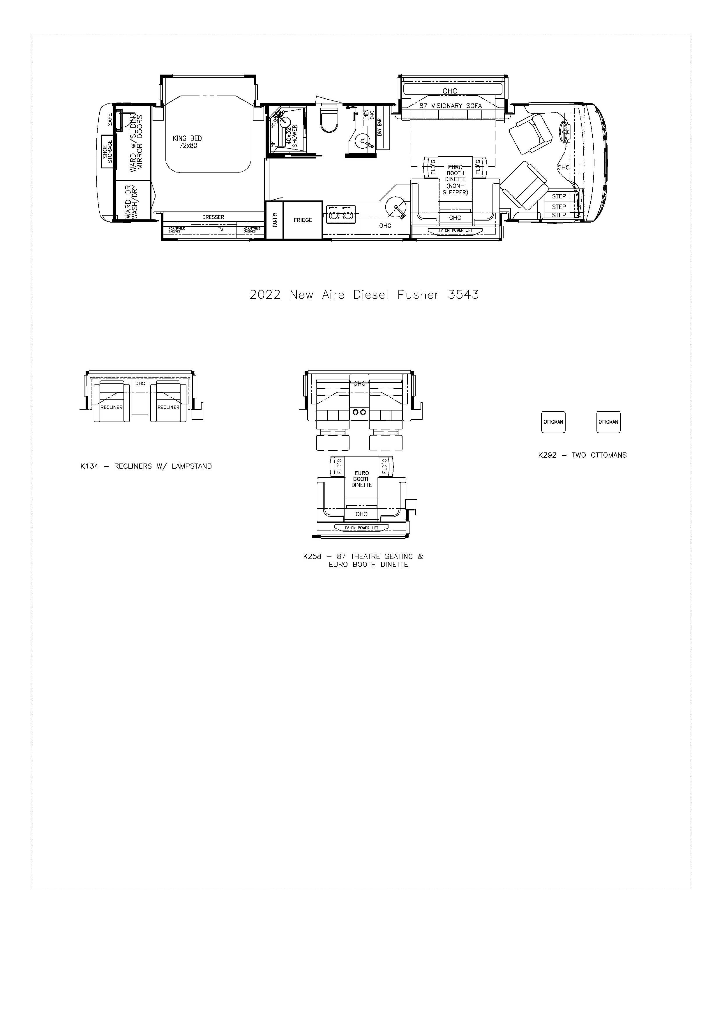 2022 Newmar New Aire 3543 Floor Plan