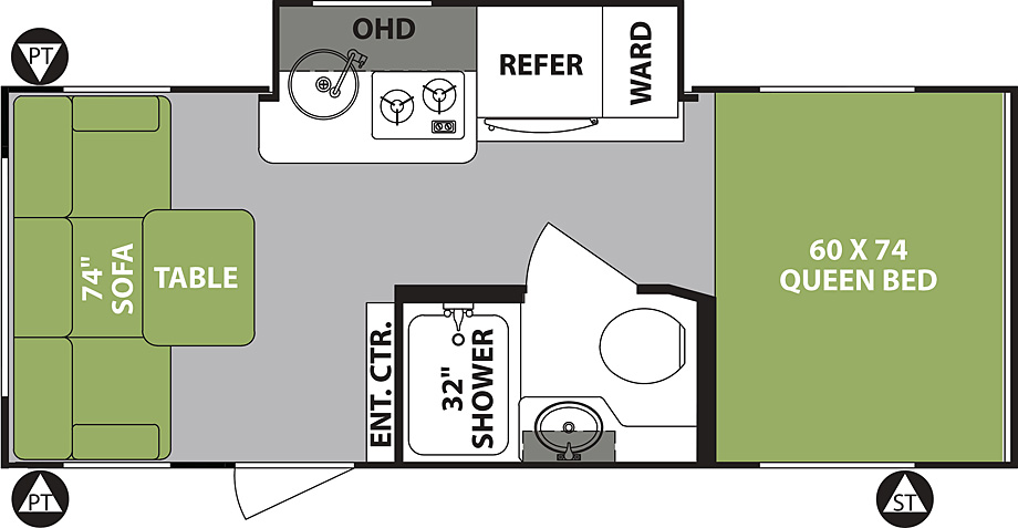 2019 Forest River R-Pod 189 Floor Plan