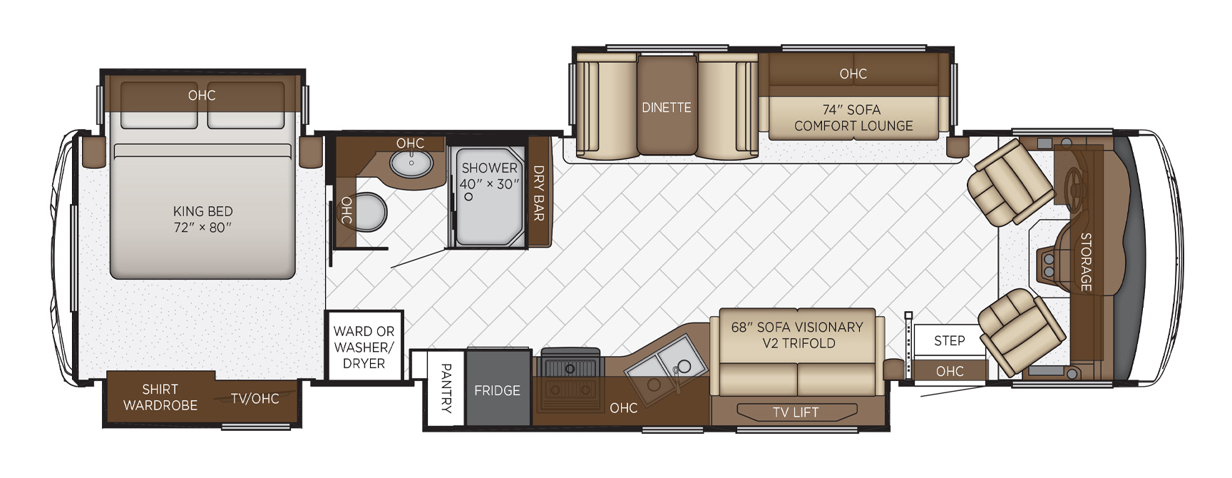 2021 Newmar Bay Star 3626 Floor Plan