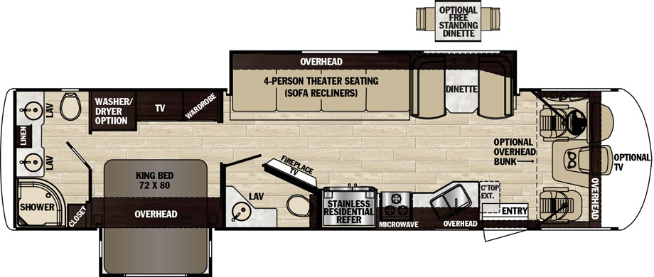 2019 Forest River Georgetown XL 369DS Floor Plan