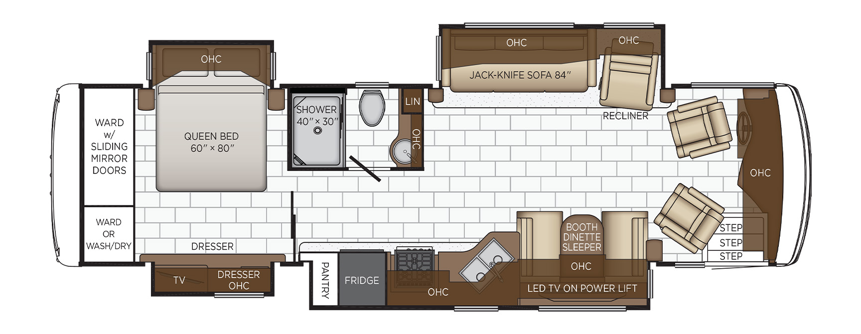 2022 Newmar Kountry Star 3412 Floor Plan